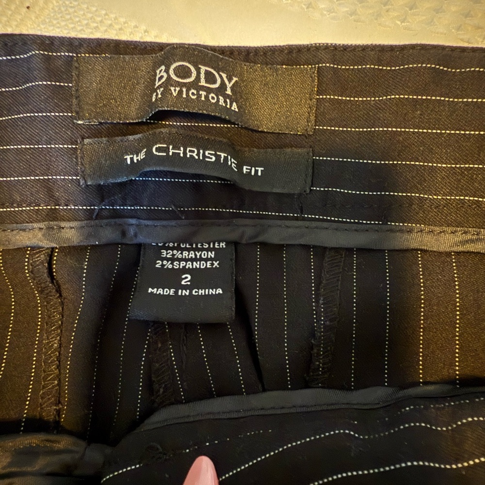 Victoria's Secret Black Pinstripe Trousers